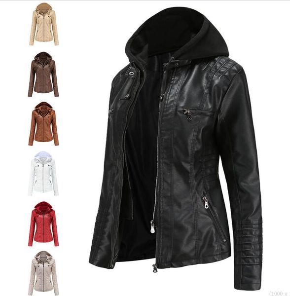2023 new women's pu leather hooded hat detachable faux leather coat women short jacket slim fit coats motorcycle wear outerwear shsh6nx, Black
2023 new women's pu leather hooded hat detachable faux leather coat women short jacket slim fit coats motorcycle wear outerwear shsh6nx, Black