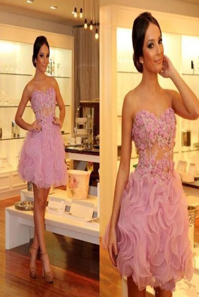 graceful little pink short cocktail dresses handmade flowers appliques sweetheart party dress ruffles organza mini homecoming pro5601672, Black
graceful little pink short cocktail dresses handmade flowers appliques sweetheart party dress ruffles organza mini homecoming pro5601672, Black