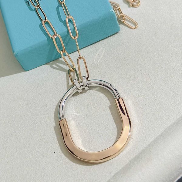 designer new s925 sterling silver necklace tiffay lock rose gold platinum splice with diamonds color separation electroplated advanced sense
designer new s925 sterling silver necklace tiffay lock rose gold platinum splice with diamonds color separation electroplated advanced sense