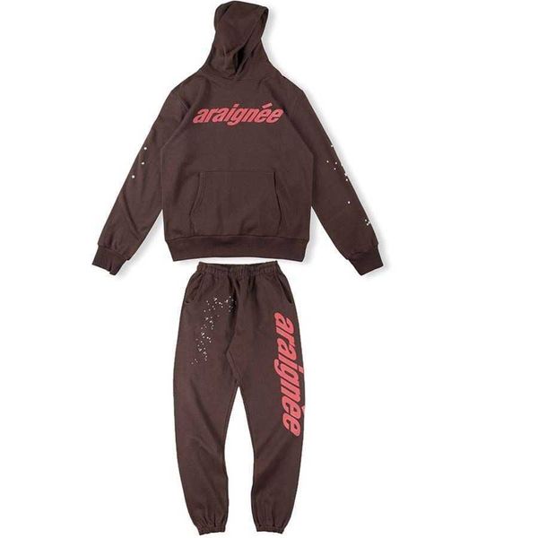 european and american young thug stars same sp5der 555555 araignee pants sweater set, Black
european and american young thug stars same sp5der 555555 araignee pants sweater set, Black
