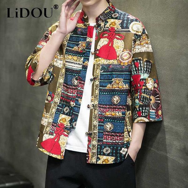 men's casual shirts 2023 summer new stand collar printing single breasted three quarter shirt man chinese style cotton hemp loose fashi, White;black
men's casual shirts 2023 summer new stand collar printing single breasted three quarter shirt man chinese style cotton hemp loose fashi, White;black