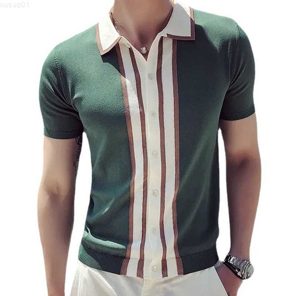 men's t-shirts new mens knitted polo shirts button cardigan spring summer fashion slim fit short sleeve patchwork men knitting shirt m, White;black
men's t-shirts new mens knitted polo shirts button cardigan spring summer fashion slim fit short sleeve patchwork men knitting shirt m, White;black