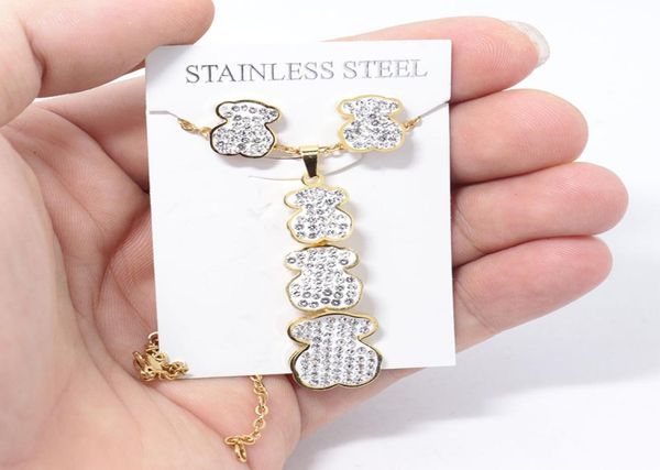 fashion shell bear pendant golden silver stainless steel necklace earrings women girls jewelry sets9328776
fashion shell bear pendant golden silver stainless steel necklace earrings women girls jewelry sets9328776