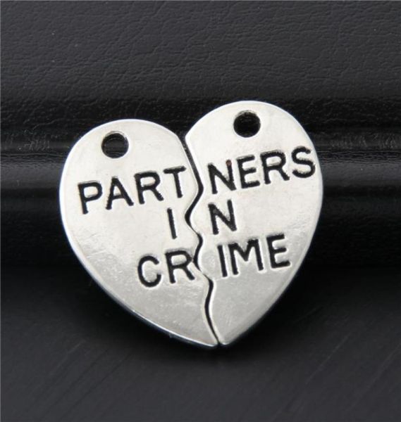 200setslot antique sliver spolicing love charms partners in crime letters heart pendant making fit handmade accessories 20x19mm9410219, Bronze;silver
200setslot antique sliver spolicing love charms partners in crime letters heart pendant making fit handmade accessories 20x19mm9410219, Bronze;silver