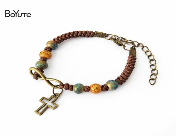 boyute 5pcs vintage handknitted adjustable rope chain cross bracelet ceramic bead charm bracelet womem fashion jewelry5586192, Golden;silver
boyute 5pcs vintage handknitted adjustable rope chain cross bracelet ceramic bead charm bracelet womem fashion jewelry5586192, Golden;silver