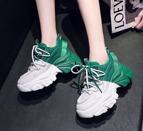women chunky sneakers breathable mesh mixed colors tennis sneaker platform sports shoes trend cool female shoes, Black
women chunky sneakers breathable mesh mixed colors tennis sneaker platform sports shoes trend cool female shoes, Black