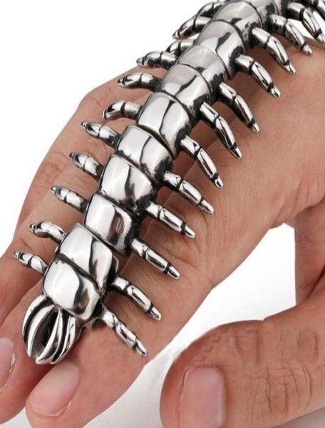 ship 107g huge amp heavy casting 35mm stainless steel cool mens jewelry retro punk biker centipede link bracelet bangle f8053069, Black
ship 107g huge amp heavy casting 35mm stainless steel cool mens jewelry retro punk biker centipede link bracelet bangle f8053069, Black