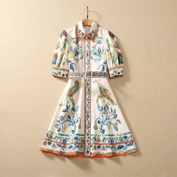 european and american women's dress 2023 summer new style nailed bead lapel five-quarter sleeve court print fashion belt dress, Black;gray
european and american women's dress 2023 summer new style nailed bead lapel five-quarter sleeve court print fashion belt dress, Black;gray