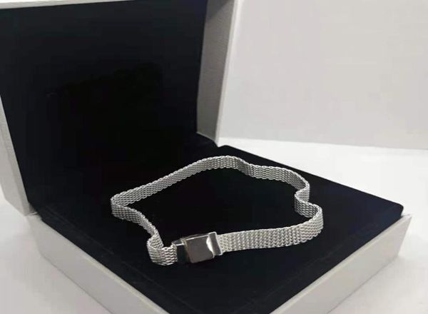 925 sterling silver mesh bracelets for women fit charms with logo design fine jewelry lady gift2526855, Golden;silver
925 sterling silver mesh bracelets for women fit charms with logo design fine jewelry lady gift2526855, Golden;silver