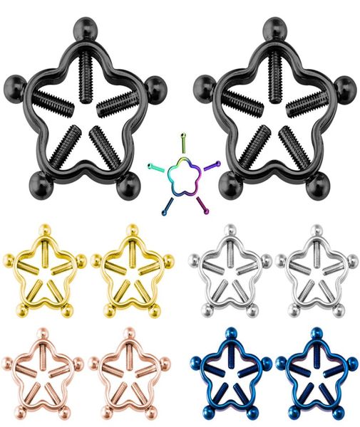 2pc non piercing nipple ring for women flower stainless steel screw fake nipple clamp shield game breast body jewelry1547498, Silver
2pc non piercing nipple ring for women flower stainless steel screw fake nipple clamp shield game breast body jewelry1547498, Silver