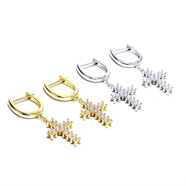 hip hop rapper men women stud earrings jewelry cross 18k gold silver crucifix full diamond zircon earrings night club jewelry accessories 14, Golden
hip hop rapper men women stud earrings jewelry cross 18k gold silver crucifix full diamond zircon earrings night club jewelry accessories 14, Golden