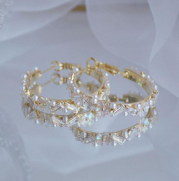 hoop huggie design pearl crystal flower earrings for woman exquisite 14k real gold plated earring pendent stud fashion korea jew4993156, Golden;silver
hoop huggie design pearl crystal flower earrings for woman exquisite 14k real gold plated earring pendent stud fashion korea jew4993156, Golden;silver