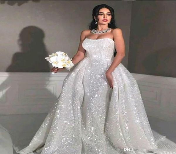 glitter arabic mermaid wedding dresses with detachable train strapless sweetheart full sequins plus size overskirt country bridal 4776939, White
glitter arabic mermaid wedding dresses with detachable train strapless sweetheart full sequins plus size overskirt country bridal 4776939, White