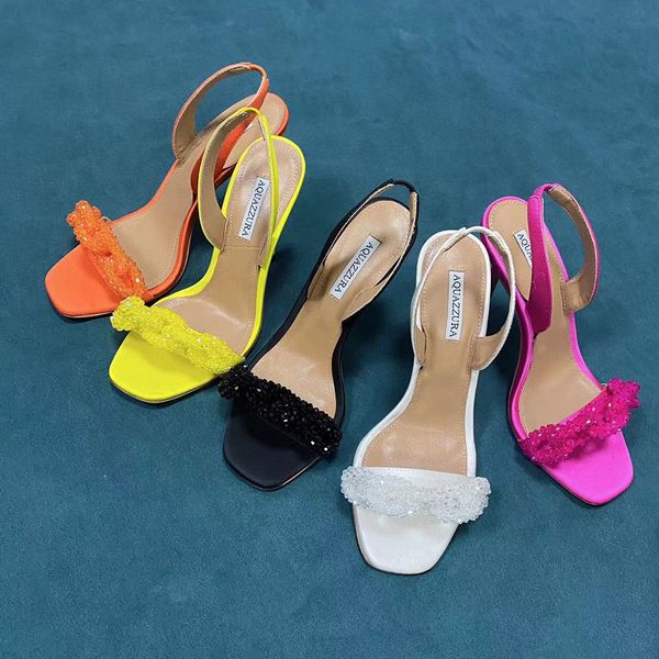 aquazzura satin rhinestones crystal sandals stiletto heels open toes women's luxury designers slip-on slingbacks evening party shoes fa, Black
aquazzura satin rhinestones crystal sandals stiletto heels open toes women's luxury designers slip-on slingbacks evening party shoes fa, Black