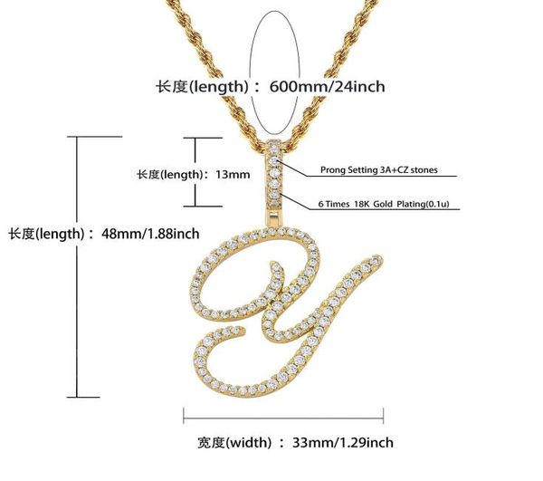 az cursive letters name necklace iced out cubic zircon initial letter pendant charm ins fashion hip hop statement jewelry for men2022406, Silver
az cursive letters name necklace iced out cubic zircon initial letter pendant charm ins fashion hip hop statement jewelry for men2022406, Silver