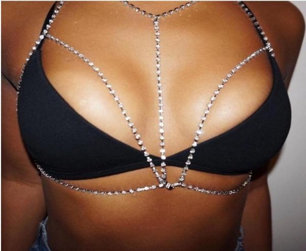 trendy womens bralette chain fully rhinestone geometric harness fashion jewelry bra body chain crystal chain bra4753300, Silver
trendy womens bralette chain fully rhinestone geometric harness fashion jewelry bra body chain crystal chain bra4753300, Silver
