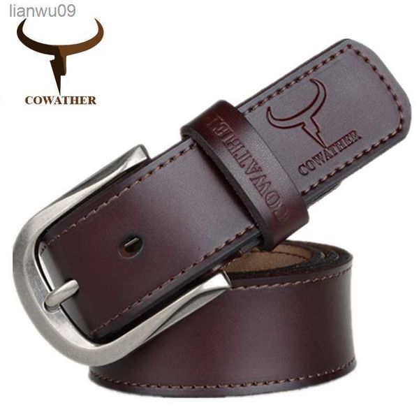 cowather 2021 fashion pin buckle cow genuine leather mens belt for men three colors male vintage jeans cowskin belts good route l230704, Black;brown
cowather 2021 fashion pin buckle cow genuine leather mens belt for men three colors male vintage jeans cowskin belts good route l230704, Black;brown