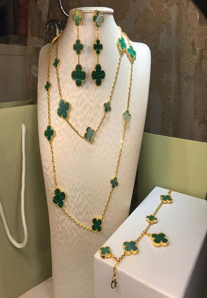 classic 925 silver four leaf flower jewelry set for women wedding necklace bracelet earrings ring green mother pearl shell clover 7695236, Black
classic 925 silver four leaf flower jewelry set for women wedding necklace bracelet earrings ring green mother pearl shell clover 7695236, Black