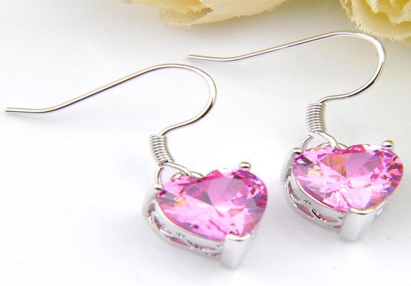 luckyshine fashion women earring pink kunzite gems love heart cz zircon 925 wedding gift dangle jewellery designs 12 pair6117234, Silver
luckyshine fashion women earring pink kunzite gems love heart cz zircon 925 wedding gift dangle jewellery designs 12 pair6117234, Silver