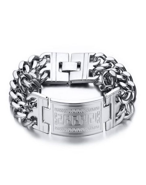 men039s greece key id tag bracelet for men stainless steel male double cuba chain bangles bileklik hiphop jewelry bold and chun6755817, White
men039s greece key id tag bracelet for men stainless steel male double cuba chain bangles bileklik hiphop jewelry bold and chun6755817, White
