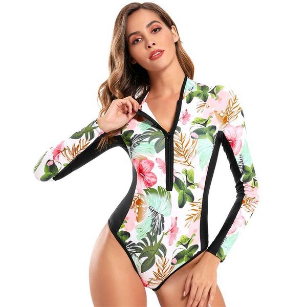 women's swimwear 2023 women plus size zip front long sleeve one piece swimsuit bikini luxury cover up floral swimwear wholesale, White;black
women's swimwear 2023 women plus size zip front long sleeve one piece swimsuit bikini luxury cover up floral swimwear wholesale, White;black
