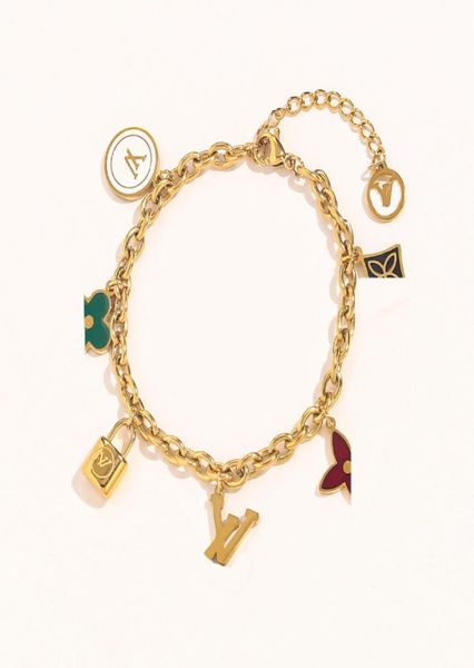 classic bracelets bangle 18k gold plated stainless steel flower letter pendants lovers gift wristband cuff chain women bracelet fo7369034, Black
classic bracelets bangle 18k gold plated stainless steel flower letter pendants lovers gift wristband cuff chain women bracelet fo7369034, Black