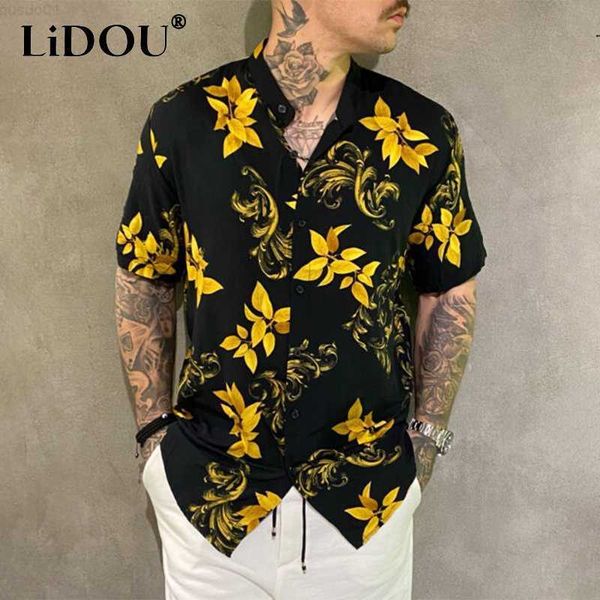 men's casual shirts summer new print loose casual y2k shirt man short sleeve all match hip hop blouse male vintage nightclub fashion ho, White;black
men's casual shirts summer new print loose casual y2k shirt man short sleeve all match hip hop blouse male vintage nightclub fashion ho, White;black
