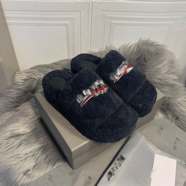 paris platform slippers women ladies wool slipper embroidery letter slides winter fur furry warm cities sandals comfortable soft plush fuzzy, Black
paris platform slippers women ladies wool slipper embroidery letter slides winter fur furry warm cities sandals comfortable soft plush fuzzy, Black