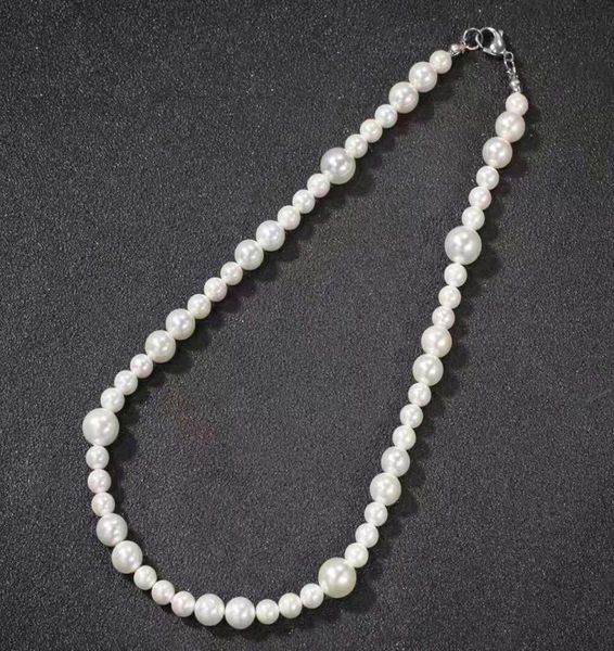 16 18 20 inches pearl chain necklaces men women hip hop luxury designer pearls beaded necklace pearl beads chains wedding jewelry 9080086, Silver
16 18 20 inches pearl chain necklaces men women hip hop luxury designer pearls beaded necklace pearl beads chains wedding jewelry 9080086, Silver