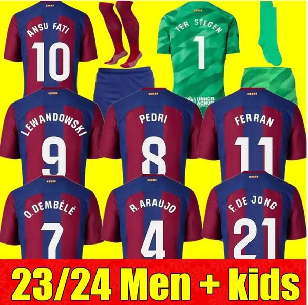 23 24 pedri lewandowski soccer jersey gavi camiseta de futbol ferran 2023 2024 fc ansu fati raphinha barcelona dest ferran football shirt me, Black
23 24 pedri lewandowski soccer jersey gavi camiseta de futbol ferran 2023 2024 fc ansu fati raphinha barcelona dest ferran football shirt me, Black