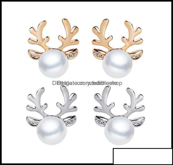 stud earrings jewelry luxury pearl antlers christmas reindeer elk animal rhinestone crystal sier for women girls fashion6024052, Golden;silver
stud earrings jewelry luxury pearl antlers christmas reindeer elk animal rhinestone crystal sier for women girls fashion6024052, Golden;silver