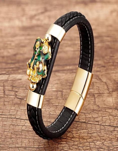 unique pixiu guardian bracelet bring luck wealth charm bracelets for men chinese fengshui wristband leather bangles9950854, Golden;silver
unique pixiu guardian bracelet bring luck wealth charm bracelets for men chinese fengshui wristband leather bangles9950854, Golden;silver