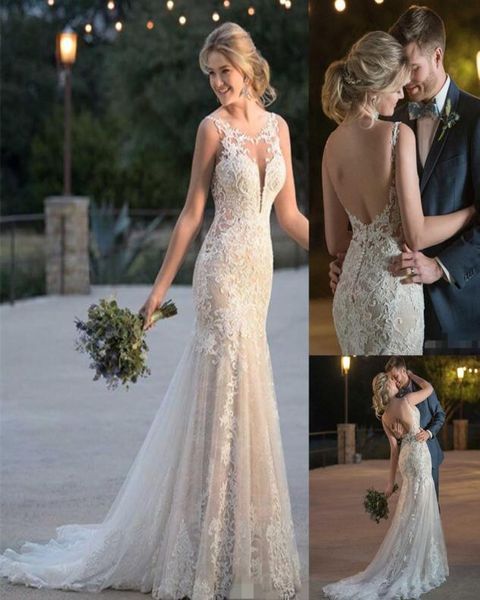 backless summer beach wedding dresses straps lace applique tulle sweep train straps illusion mermaid wedding gown vestido de 9644137, White
backless summer beach wedding dresses straps lace applique tulle sweep train straps illusion mermaid wedding gown vestido de 9644137, White