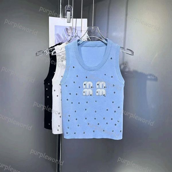designer womens vest loose riveted letter printed crew neck pullover knit waistcoat sleeveless tank top, White
designer womens vest loose riveted letter printed crew neck pullover knit waistcoat sleeveless tank top, White