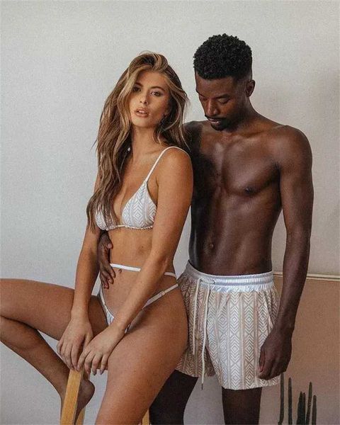 women's swimwear oem custom couple swimwear beachwear women and men shorts bikini set swimsuits for 2023 summer, White;black
women's swimwear oem custom couple swimwear beachwear women and men shorts bikini set swimsuits for 2023 summer, White;black