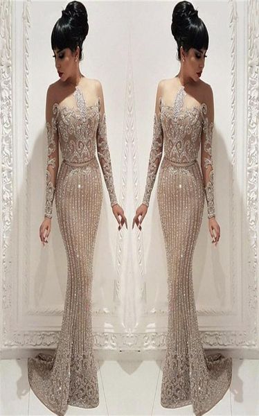 sparkling arabic sequins lace mermaid prom dresses elegant long sleeves sheer crew neck evening gowns plus size vestidos de festa 9667301, Black;red
sparkling arabic sequins lace mermaid prom dresses elegant long sleeves sheer crew neck evening gowns plus size vestidos de festa 9667301, Black;red