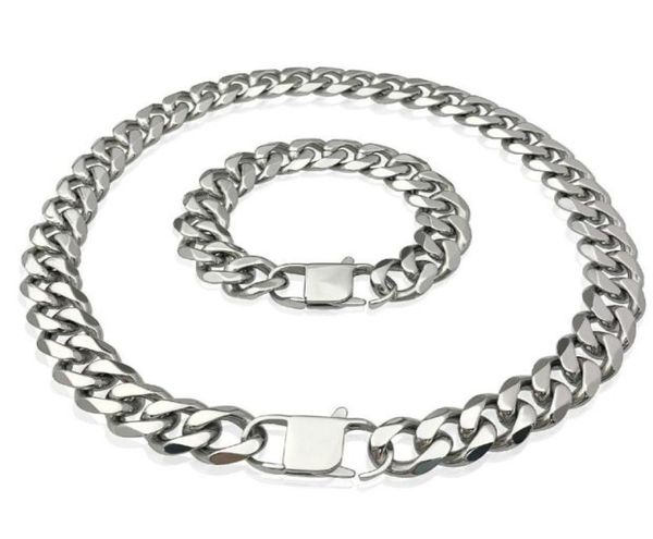 chains 15mm cuban link necklaces polishing stainless steel necklace bracelets set for men women jewelrychains8638767, Silver
chains 15mm cuban link necklaces polishing stainless steel necklace bracelets set for men women jewelrychains8638767, Silver