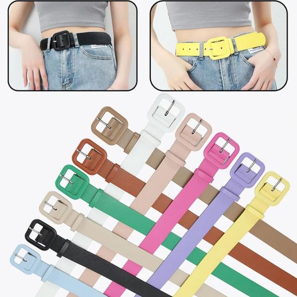korean pu leather belts fashion square buckle belt girls dress jean pants waistband for lady women candy color decorative belts, Black;brown
korean pu leather belts fashion square buckle belt girls dress jean pants waistband for lady women candy color decorative belts, Black;brown