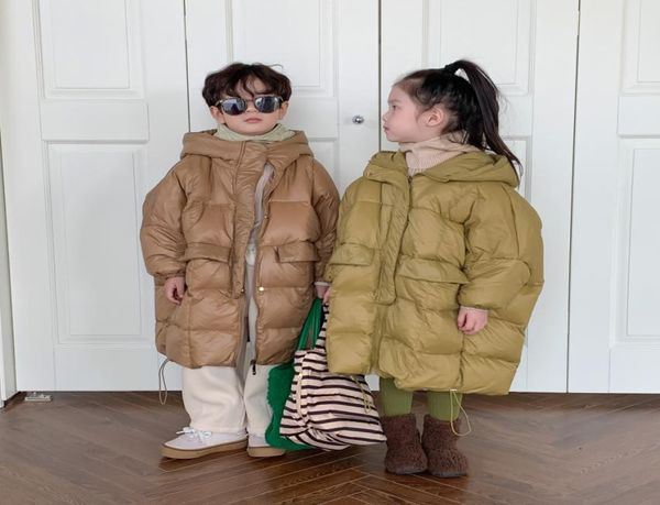 winter new medium long loose down jacket children039s warm hooded coat6081459, Blue;gray
winter new medium long loose down jacket children039s warm hooded coat6081459, Blue;gray