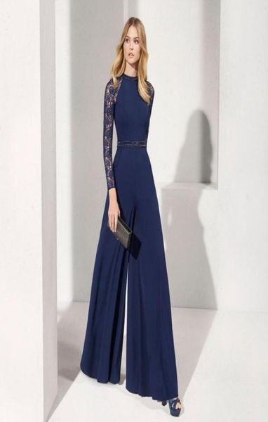 dark navy lace jumpsuit long sleeves evening dresses jewel neck beaded prom gowns floor length chiffon formal dress3728601, Black;red
dark navy lace jumpsuit long sleeves evening dresses jewel neck beaded prom gowns floor length chiffon formal dress3728601, Black;red