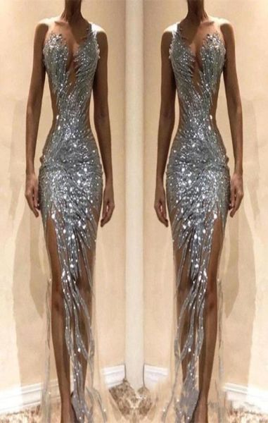 silver sequined mermaid prom dresses front split see through evening gowns special occasion party dress6603141, Black
silver sequined mermaid prom dresses front split see through evening gowns special occasion party dress6603141, Black