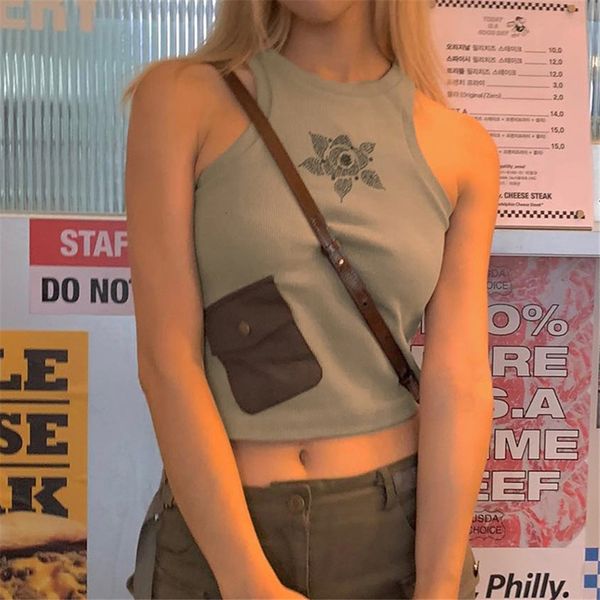 women's tanks camis summer sleeveless fashion pocket design knitted vest 230715, White
women's tanks camis summer sleeveless fashion pocket design knitted vest 230715, White