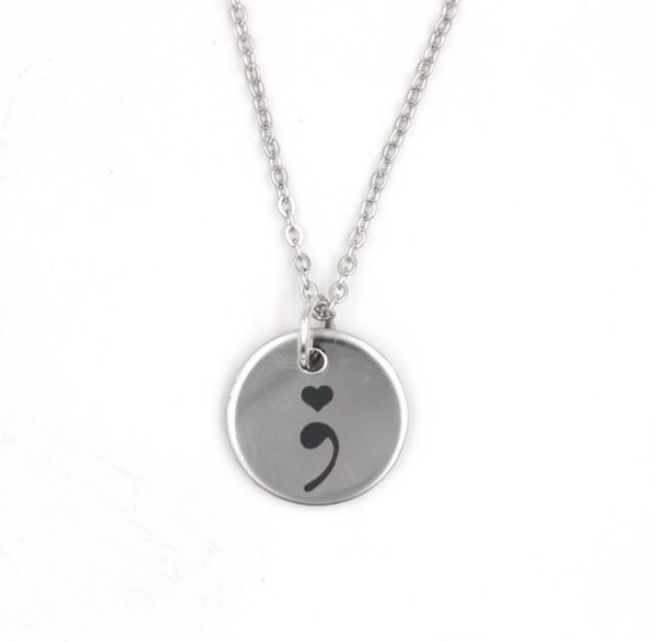 new arrival stainless steel necklace semicolon necklace depression awareness pendant necklace warrior mental health suicide jewelr6050687, Silver
new arrival stainless steel necklace semicolon necklace depression awareness pendant necklace warrior mental health suicide jewelr6050687, Silver