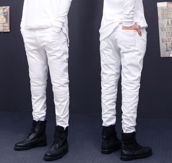 mens stretch cotton hip hop white black skinny biker jeans pleated on the knee 5 colors plus size2838 m2308876355, Blue
mens stretch cotton hip hop white black skinny biker jeans pleated on the knee 5 colors plus size2838 m2308876355, Blue