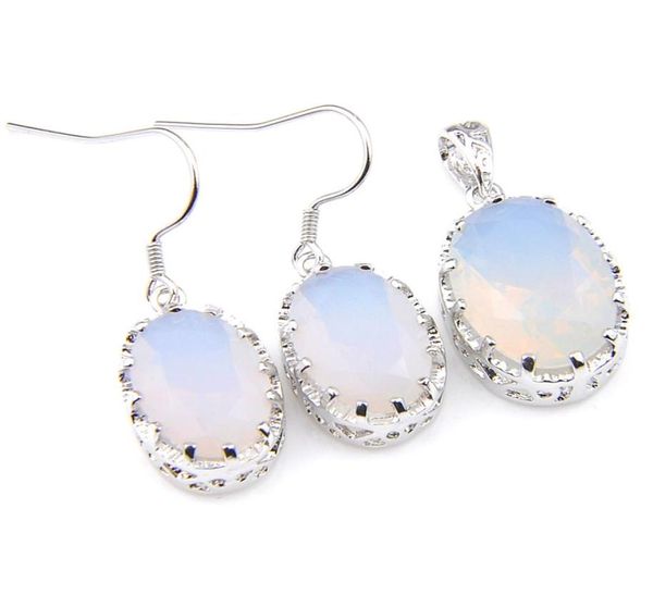 luckyshine gorgeous engagements jewelry white moonstone oval silver pendants and earring set9160811
luckyshine gorgeous engagements jewelry white moonstone oval silver pendants and earring set9160811
