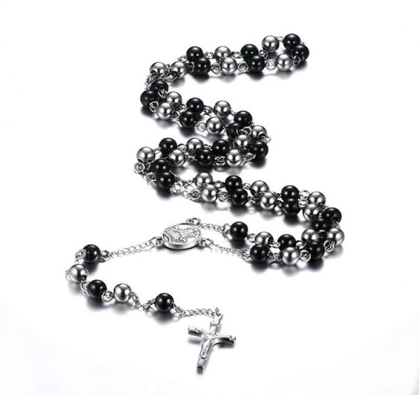 fashion blacksilver color rosary necklace stainless steel long necklace jewelry3336442, Silver
fashion blacksilver color rosary necklace stainless steel long necklace jewelry3336442, Silver