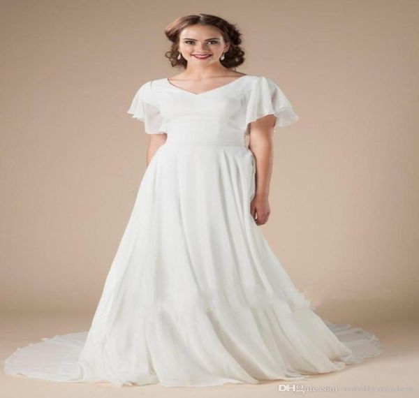 new informal boho chiffon modest wedding dresses with flutter sleeves aline simple bohemian lds bridal gowns custom made receptio1027414, White
new informal boho chiffon modest wedding dresses with flutter sleeves aline simple bohemian lds bridal gowns custom made receptio1027414, White