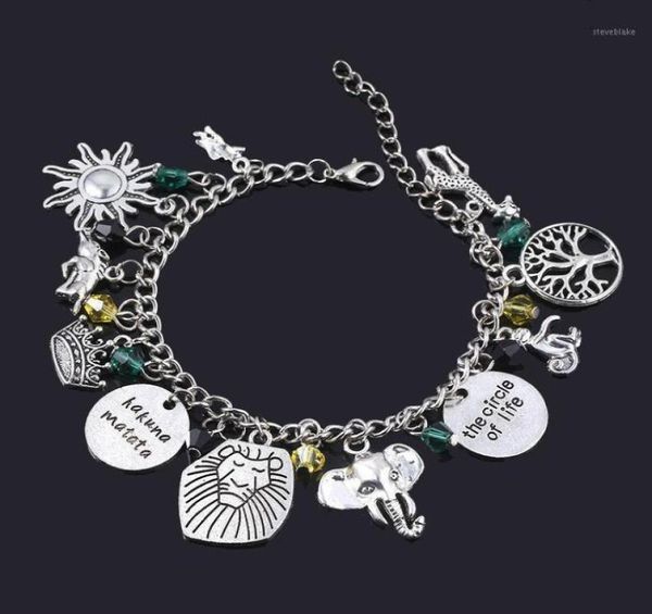 charm bracelets anime the lion king bracelet simba tree of life elephant pendant bangles for women girls fashion jewelry gift18044201, Golden;silver
charm bracelets anime the lion king bracelet simba tree of life elephant pendant bangles for women girls fashion jewelry gift18044201, Golden;silver