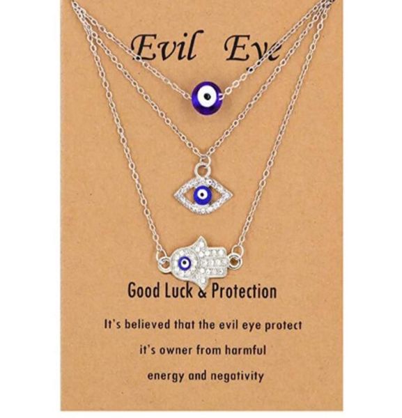 3pcsset hamsa evil eye necklace turkish blue eye hand pendant necklaces lucky protection jewelry gift for women girls whole8351144, Silver
3pcsset hamsa evil eye necklace turkish blue eye hand pendant necklaces lucky protection jewelry gift for women girls whole8351144, Silver