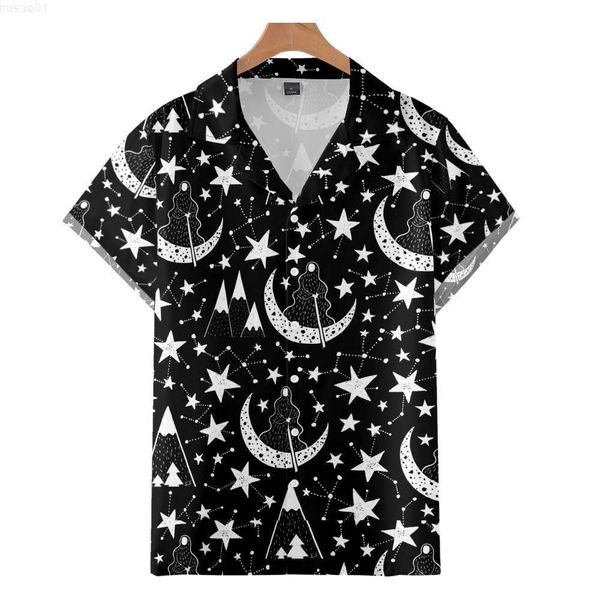 men's casual shirts men's fashion cuban haiian moon star pattern panels shirt 3d print cozy casual short sleeve beach oversized cl, White;black
men's casual shirts men's fashion cuban haiian moon star pattern panels shirt 3d print cozy casual short sleeve beach oversized cl, White;black
